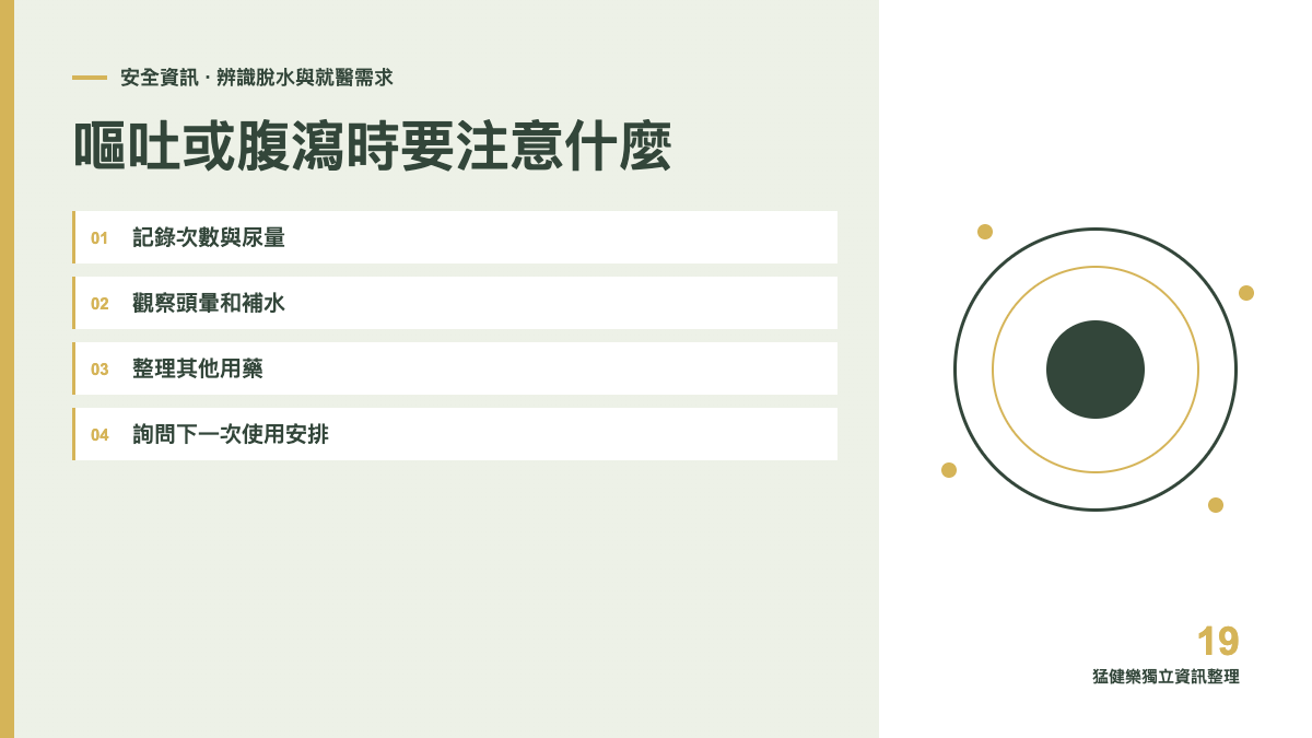 嘔吐或腹瀉時要注意什麼？補水與警訊整理主題圖